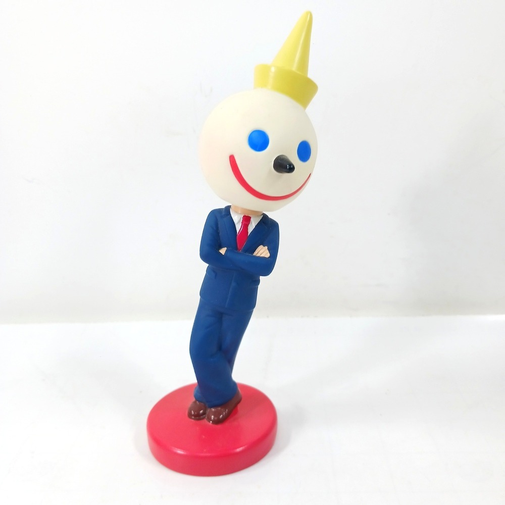 Jack in the Box Mascot Bobblehead Figure Blue Suit Advertising Collectible 8.5"